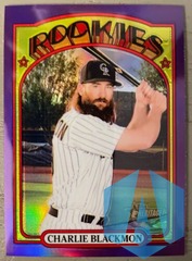 2021 Topps Heritage - Charlie Blackmon - Purple Chrome - #305